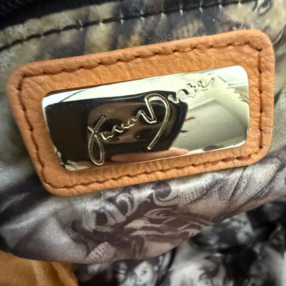 Jessica Simpson Large Tan Canvas Tote Bag “It’s Not the Bag” Charm Purse - Picture 4 of 10